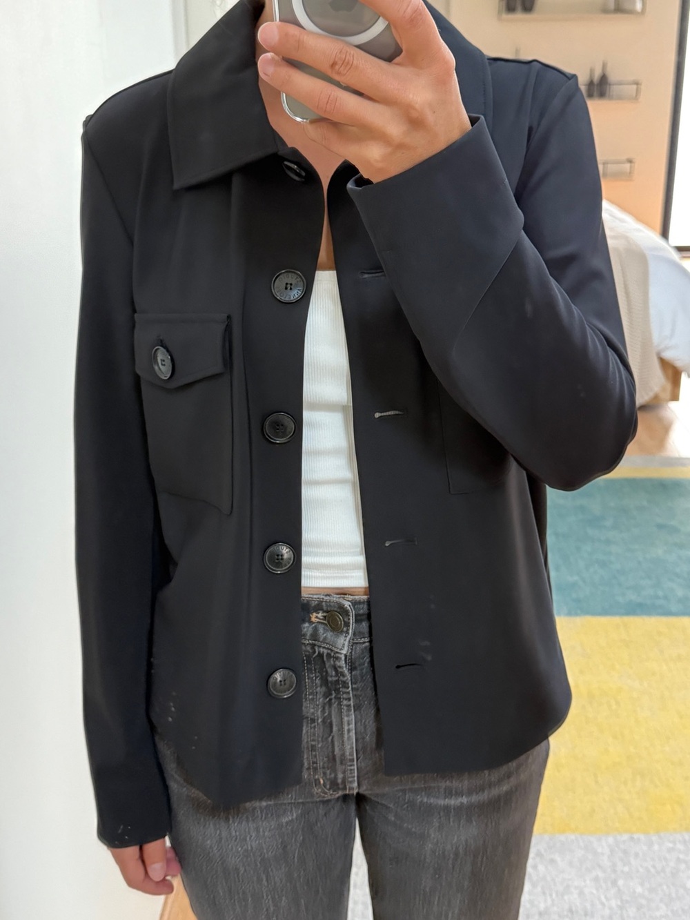Studio Anneloes Black Button-Front Blazer Jacket | size small | like new ✨